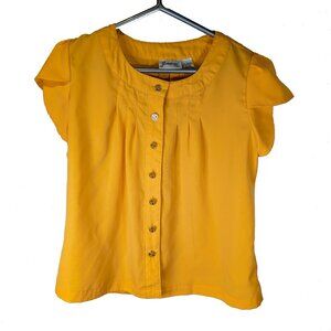 Golden yellow Vintage blouse by Joanna Size L